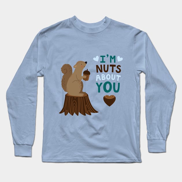 Valentine's Squirrel Long Sleeve T-Shirt by Clown